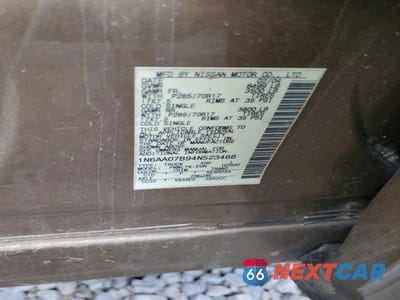 Zdjęcie 12 z 12 samochodu: 2004 NISSAN TITAN VIN:1N6AA07B94N523466 - miniatura