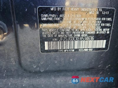 Zdjęcie 12 z 12 samochodu: 2014 SUBARU FORESTER 2.0XT PREMIUM VIN:JF2SJGDCXEH534636 - miniatura