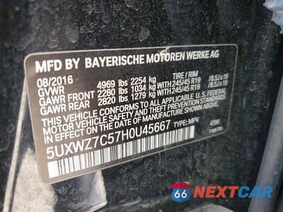 Zdjęcie 13 z 13 samochodu: 2017 BMW X3 SDRIVE28I VIN:5UXWZ7C57H0U45667 - miniatura