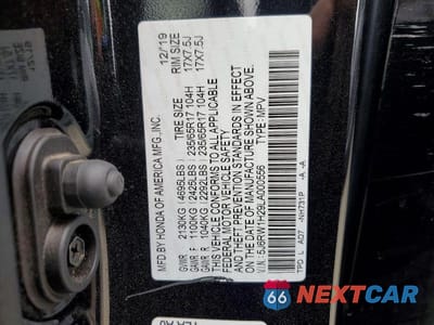 Zdjęcie 12 z 12 samochodu: 2020 HONDA CR-V LX VIN:5J6RW1H29LA000556 - miniatura