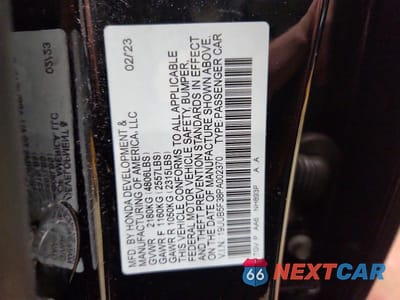 Zdjęcie 12 z 12 samochodu: 2023 ACURA TLX VIN:19UUB5F38PA002370 - miniatura