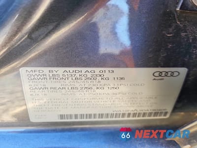 Zdjęcie 12 z 12 samochodu: 2013 AUDI A4 ALLROAD PREMIUM VIN:WA19FAFL9DA190405 - miniatura