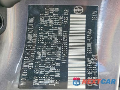 Zdjęcie 12 z 13 samochodu: 2006 TOYOTA AVALON XL VIN:4T1BK36B26U129674 - miniatura