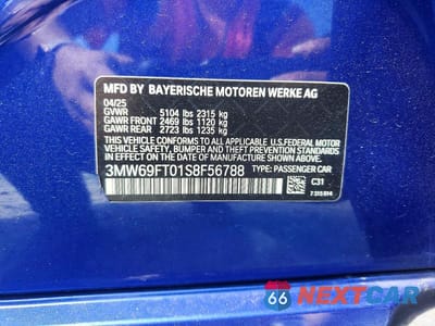 Zdjęcie 11 z 11 samochodu: 2025 BMW M340XI VIN:3MW69FT01S8F56788 - miniatura