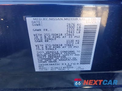 Zdjęcie 14 z 14 samochodu: 2025 NISSAN PATHFINDER SV VIN:5N1DR3BA2SC311764 - miniatura