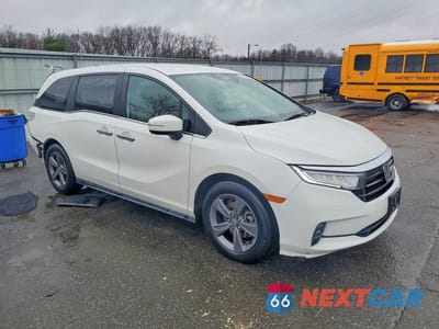 Czwarte zdjęcie samochodu z boku: 2021 HONDA ODYSSEY EX VIN:5FNRL6H5XMB044161 - miniatura