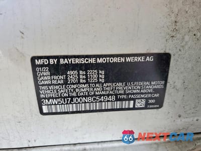 Zdjęcie 12 z 12 samochodu: 2022 BMW M340I VIN:3MW5U7J00N8C54948 - miniatura