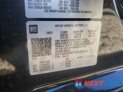 Zdjęcie 12 z 12 samochodu: 2026 GMC SIERRA K1500 DENALI VIN:1GTUUGE87TZ129141 - miniatura