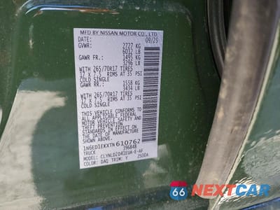 Zdjęcie 12 z 12 samochodu: 2026 NISSAN FRONTIER PRO-4X VIN:1N6ED1EKXTN610762 - miniatura