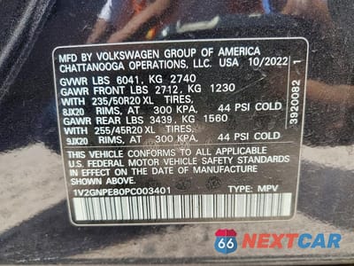 Zdjęcie 14 z 14 samochodu: 2023 VOLKSWAGEN ID.4 PRO S VIN:1V2GNPE80PC003401 - miniatura