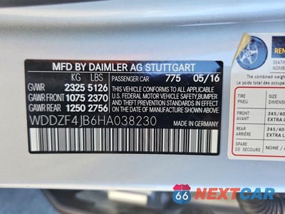 Zdjęcie 12 z 12 samochodu: 2017 MERCEDES-BENZ E 300 VIN:WDDZF4JB6HA038230 - miniatura