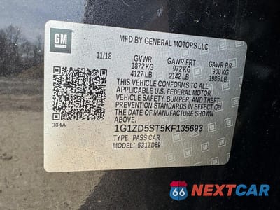 Zdjęcie 10 z 13 samochodu: 2019 CHEVROLET MALIBU LT VIN:1G1ZD5ST5KF135693 - miniatura