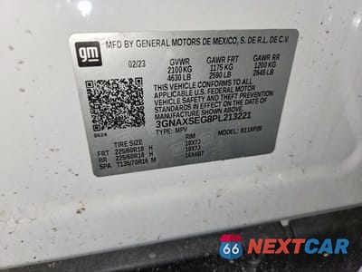 Zdjęcie 14 z 14 samochodu: 2023 CHEVROLET EQUINOX LS VIN:3GNAXSEG8PL213221 - miniatura