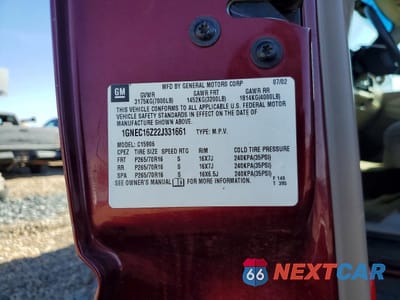 Zdjęcie 13 z 13 samochodu: 2002 CHEVROLET SUBURBAN C1500 VIN:1GNEC16Z22J331661 - miniatura