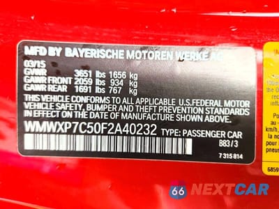 Zdjęcie 12 z 12 samochodu: 2015 MINI COOPER S VIN:WMWXP7C50F2A40232 - miniatura