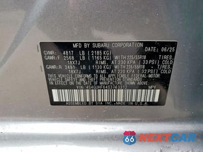 Zdjęcie 12 z 12 samochodu: 2025 SUBARU CROSSTREK SPORT VIN:4S4GUHF64S3763312 - miniatura