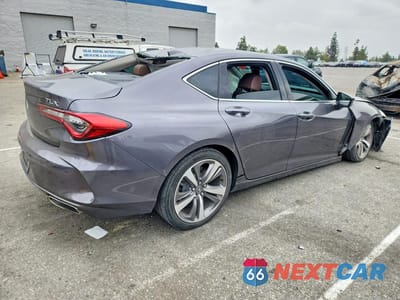 Trzecie zdjęcie samochodu z tyłu: 2021 ACURA TLX ADVANCE VIN:19UUB5F63MA000449 - miniatura