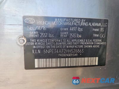 Zdjęcie 12 z 12 samochodu: 2017 HYUNDAI SONATA LIMITED VIN:5NPE34AF2HH526863 - miniatura