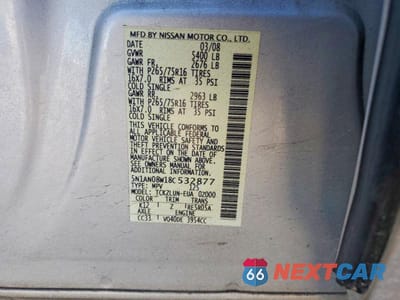 Zdjęcie 13 z 13 samochodu: 2008 NISSAN XTERRA X VIN:5N1AN08W18C532877 - miniatura