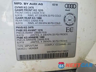 Zdjęcie 13 z 13 samochodu: 2018 AUDI Q5 PREMIUM PLUS VIN:WA1BNAFY0J2139221 - miniatura