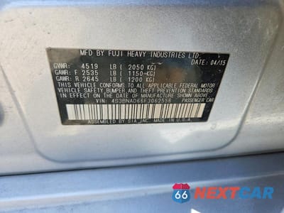 Zdjęcie 12 z 12 samochodu: 2015 SUBARU LEGACY 2.5I PREMIUM VIN:4S3BNAD66F3062556 - miniatura