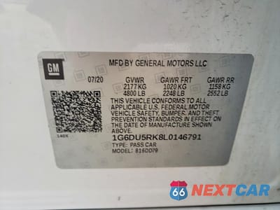 Zdjęcie 13 z 14 samochodu: 2020 CADILLAC CT5 SPORT VIN:1G6DU5RK8L0146791 - miniatura