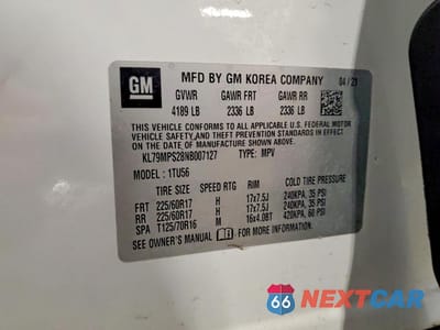 Zdjęcie 13 z 14 samochodu: 2022 CHEVROLET TRAILBLAZER LT VIN:KL79MPS28NB007127 - miniatura