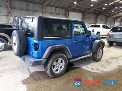 Trzecie zdjęcie samochodu z tyłu: 2022 JEEP WRANGLER SPORT VIN:1C4GJXANXNW195236 - miniatura