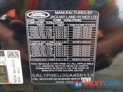 Zdjęcie 14 z 14 samochodu: 2025 LAND ROVER RANGE ROVER SPORT SE VIN:SAL1P9EU3SA456113 - miniatura