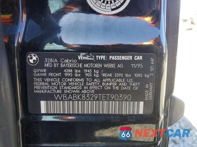 Zdjęcie 13 z 13 samochodu: 1996 BMW 328 IC AUTOMATIC VIN:WBABK8329TET90390 - miniatura
