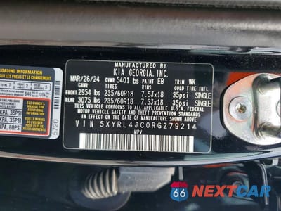 Zdjęcie 13 z 13 samochodu: 2024 KIA SORENTO S VIN:5XYRL4JC0RG279214 - miniatura
