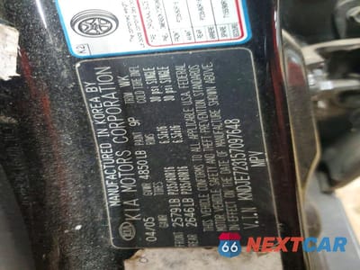 Zdjęcie 12 z 12 samochodu: 2005 KIA SPORTAGE LX VIN:KNDJE723157097648 - miniatura