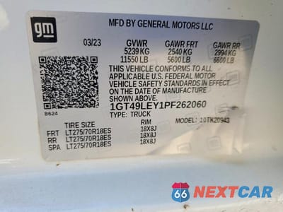 Zdjęcie 13 z 13 samochodu: 2023 GMC SIERRA K2500 HEAVY DUTY VIN:1GT49LEY1PF262060 - miniatura