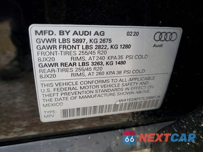 Zdjęcie 13 z 13 samochodu: 2020 AUDI Q5 E PREMIUM PLUS VIN:WA1E2AFY7L2068124 - miniatura