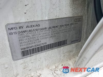 Zdjęcie 12 z 13 samochodu: 2013 AUDI S4 PREMIUM PLUS VIN:WAUBGAFL2DA227019 - miniatura