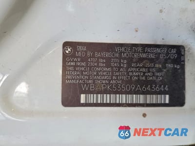 Zdjęcie 12 z 12 samochodu: 2009 BMW 328 XI SULEV VIN:WBAPK53509A643644 - miniatura