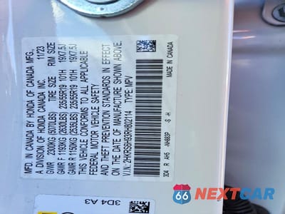 Zdjęcie 13 z 13 samochodu: 2024 HONDA CR-V SPORT TOURING VIN:2HKRS6H93RH802114 - miniatura