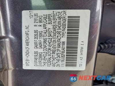 Zdjęcie 12 z 12 samochodu: 2018 ACURA TLX TECH+A VIN:19UUB2F66JA011696 - miniatura