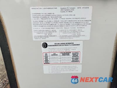 Zdjęcie 10 z 10 samochodu: 2019 KEYSTONE AVALANCHE CAMPER VIN:4YDF3762XKE760037 - miniatura
