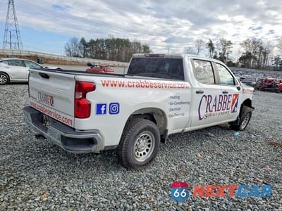 Trzecie zdjęcie samochodu z tyłu: 2022 CHEVROLET SILVERADO C1500 VIN:3GCPAAEK9NG674601 - miniatura
