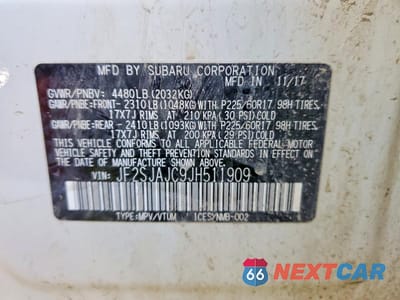 Zdjęcie 13 z 13 samochodu: 2018 SUBARU FORESTER 2.5I LIMITED VIN:JF2SJAJC9JH511909 - miniatura
