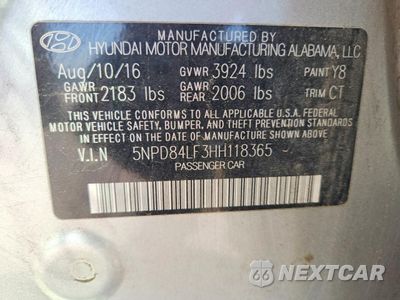 Zdjęcie 12 z 12 samochodu: 2017 HYUNDAI ELANTRA VALUE EDITION VIN:5NPD84LF3HH118365 - miniatura