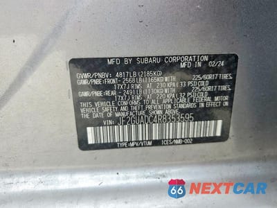 Zdjęcie 12 z 12 samochodu: 2024 SUBARU CROSSTREK PREMIUM VIN:JF2GUADC4R8353595 - miniatura