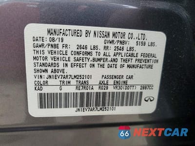 Zdjęcie 12 z 12 samochodu: 2020 INFI Q50 EDITION 30 AWD VIN:JN1EV7AR7LM252101 - miniatura