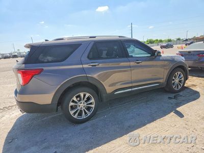 Trzecie zdjęcie samochodu z tyłu: 2021 FORD EXPLORER LIMITED VIN:1FMSK8FH2MGB05498 - miniatura