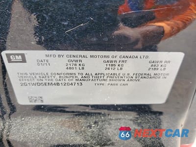 Zdjęcie 12 z 12 samochodu: 2011 CHEVROLET IMPALA VIN:2G1WD5EM4B1204713 - miniatura