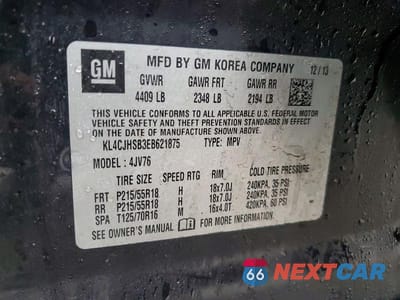Zdjęcie 13 z 13 samochodu: 2014 BUICK ENCORE PREMIUM VIN:KL4CJHSB3EB621875 - miniatura