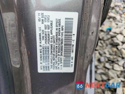 Zdjęcie 13 z 13 samochodu: 2011 HONDA ODYSSEY EX VIN:5FNRL5H43BB079655 - miniatura