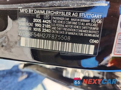 Zdjęcie 12 z 12 samochodu: 2007 MERCEDES-BENZ C 280 VIN:WDBRF54H27F875508 - miniatura