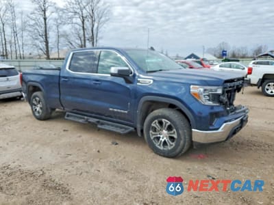 Czwarte zdjęcie samochodu z boku: 2020 GMC SIERRA K1500 SLE VIN:1GTU9BED9LZ206111 - miniatura